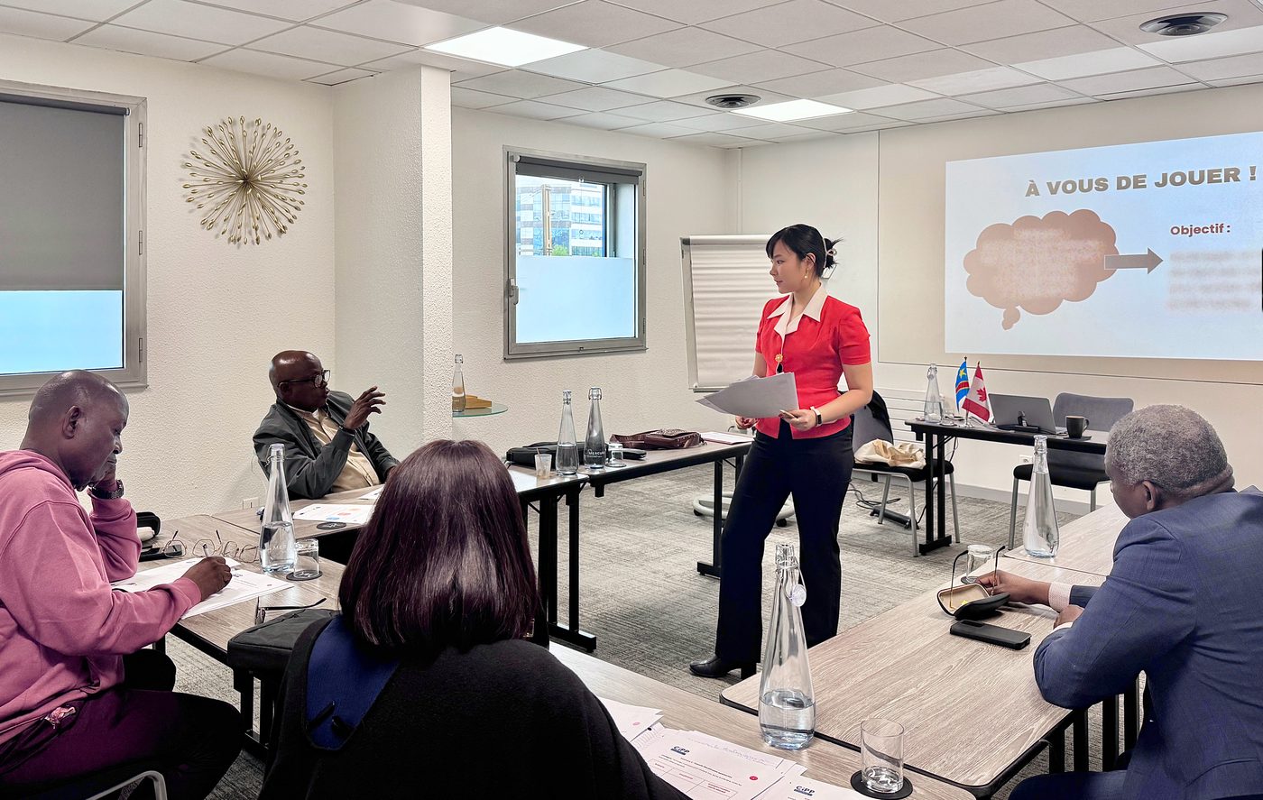 Zhenai delivering communications training